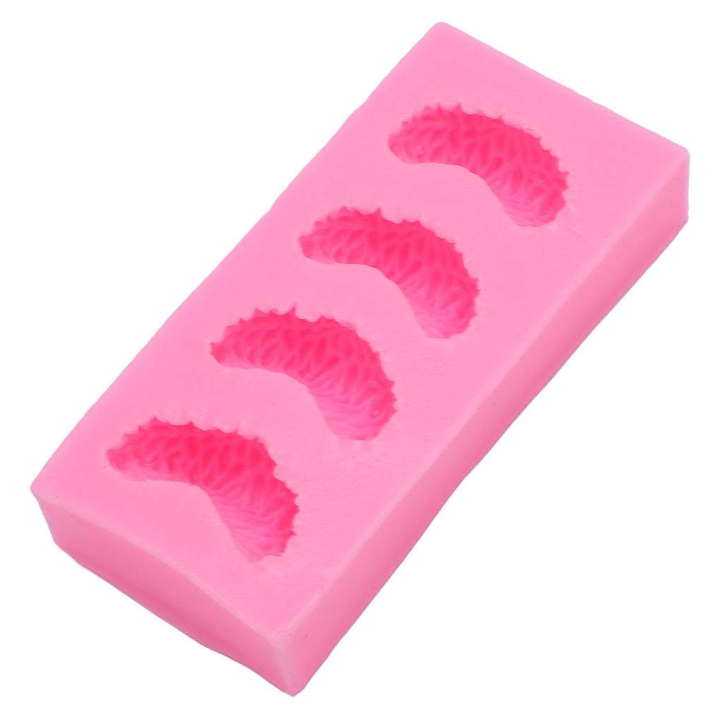 Mandarinenviertel Silikon Süßigkeitenmuster 4 Mulden Fruchtfondant für Schokolade Backen Kuchen Dekoration