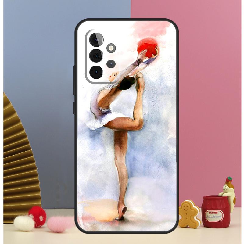 Gymnastics Oil Painting Phone Case For Samsung Galaxy A12 A32 A52 A14 A24 A34 A54 A53 A33 A13 A15 A25 A71 A51 Cover