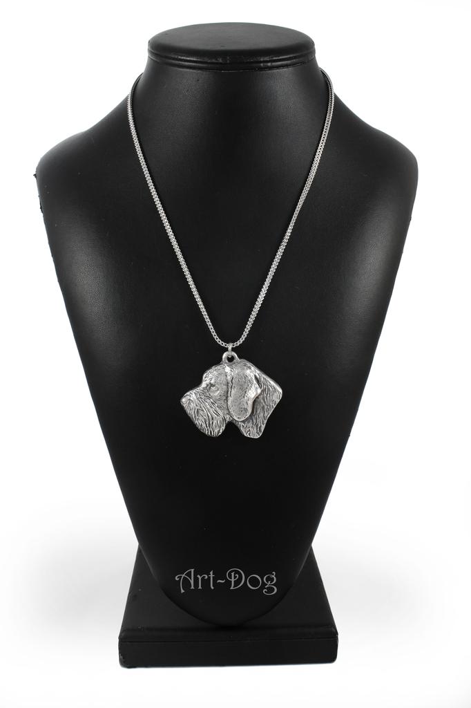 German Wirehaired Pointer – Necklace with a dog, dog pendant on a silver chain | Art-Dog
