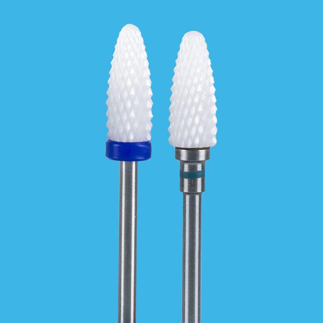 2 PCS Ceramic Milling Cutter For Manicure Machine Set Nail Drill Bits Corundum Mill Cutters Nails Pedicure Bit Sanding Cap