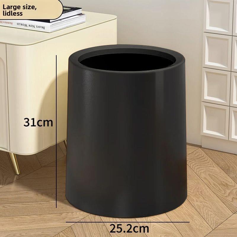 Nordic Double Layer Round Tra Can for Office Living Room Bedroom Kitchen Batoom Simple Creative Home Use Waste Bin