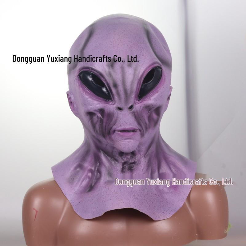 Alien UFO Green Latex Halloween Headgear Mask