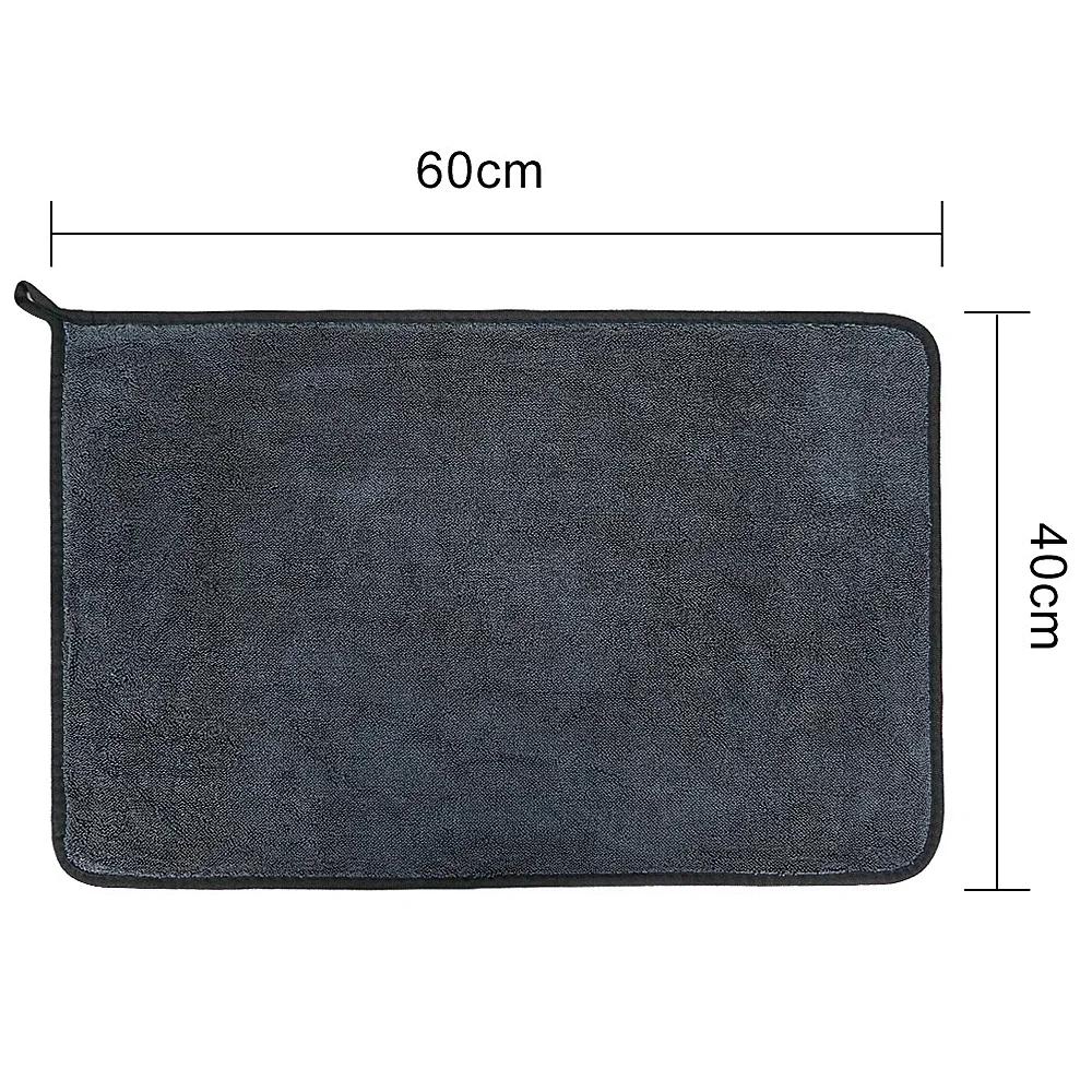 Microfiber Car Wash Towel High-quality Thicken Plush Double-sided Car Detailing Home Kitchen Cleaning Cloth Super Absorbent Rags