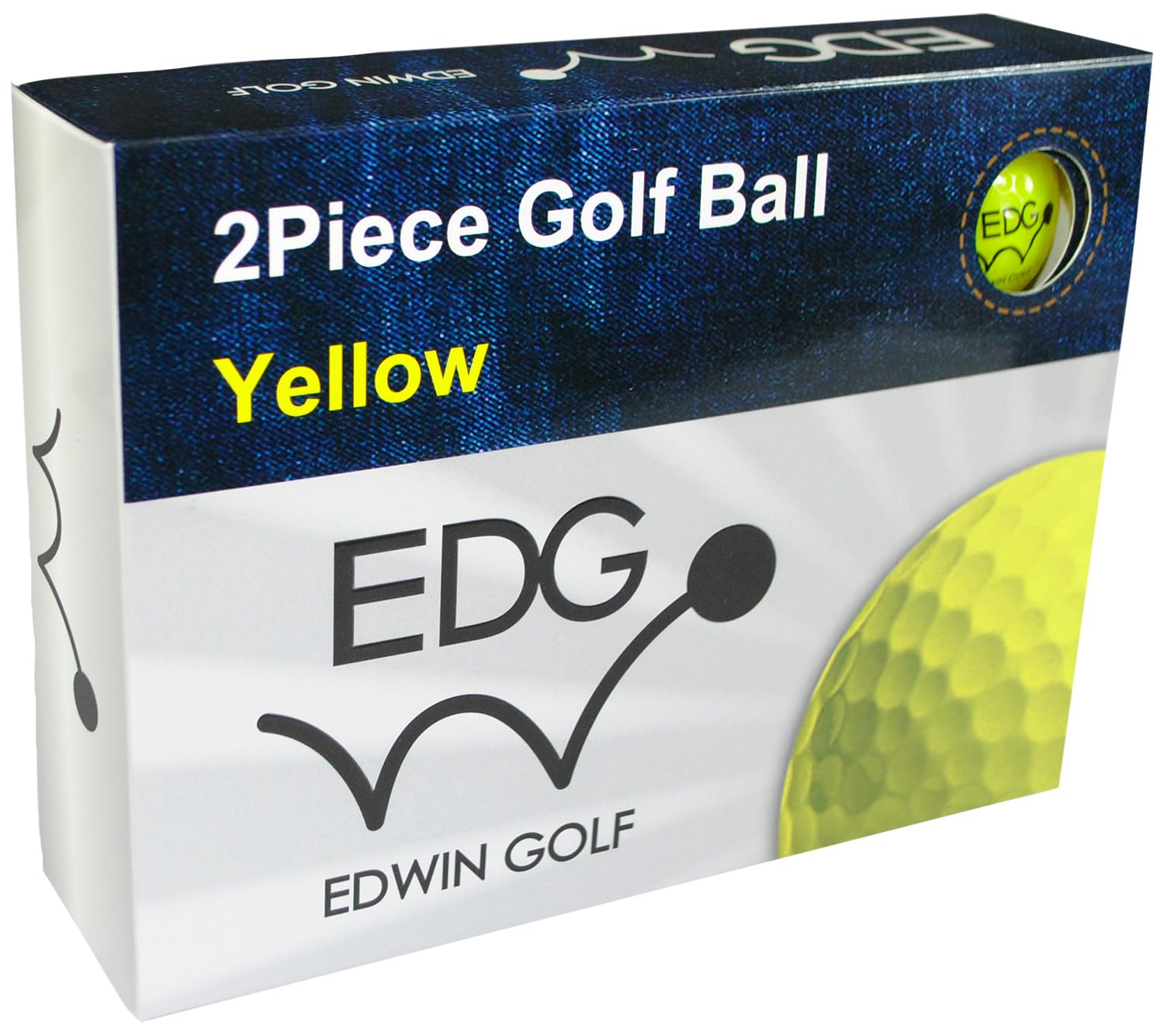 Edwin Golf Golf 1 дюжина мячей, (12 Шариков), Желтый, EDBA-3775