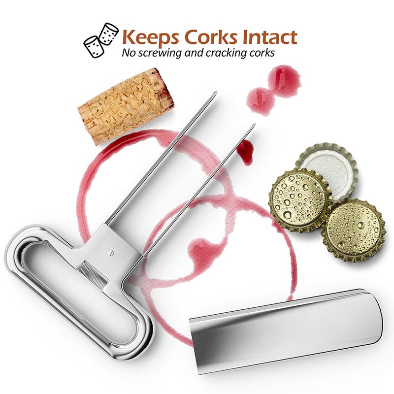 Ah So Two-Prong Wine Opener, Bottle Cork Puller And Corker, Bottle Opener