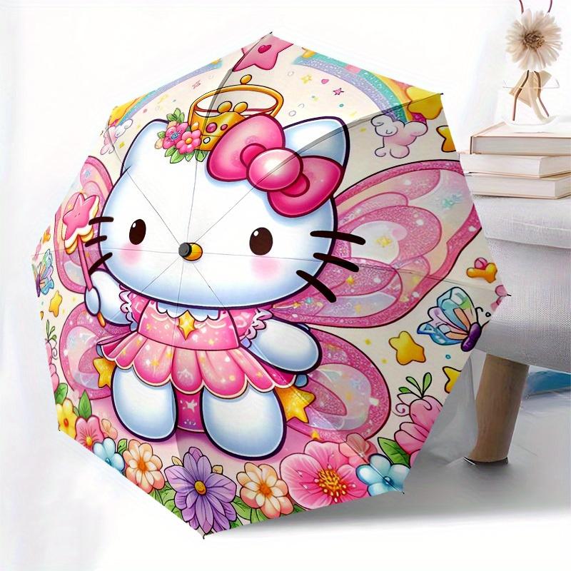 1pc Hello Kitty Fairy Princess Umbrella with Plastic Handle,Suitable for All Seasons Home Travel Outdoor UmbrellaSanlio389