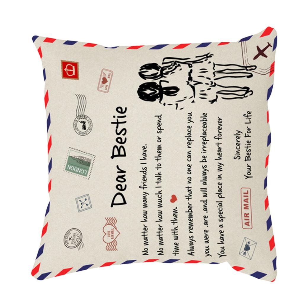 

Наволочка с буквой 45x45 см Peachskin, индивидуальный дизайн, декоративная наволочка, наволочка для подушки для дома, подарок на годовщину to bestie