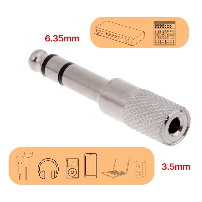 4pack Quality 6.35mm (1/4)inch Male To 3.5mm(1/8)inch Female Adapter 3.5mm Male To 6.35mm Female Plug Headphone Adapter