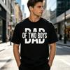 Unisex Streetwear Tshirt Dad Of Two Boys Letter Print Vintage Distressed Casual Daily Street Top