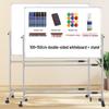 Finches Mobile Double-Sided Magnetic Blackboard/Whiteboard Stand for Home, Office, and Teaching.