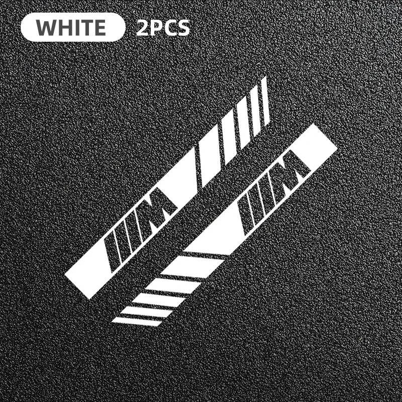 2pc Car Racing Stripe Stickers Rearview Mirror Reflective Vinyl Decals For BMW E46 E85 E60 F10 E39 F30 E36 F20 E87 E90 E70 X3 X5