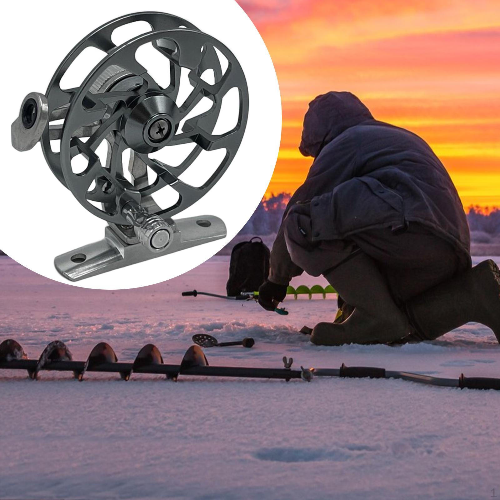 

Катушка для ловли рыбы нахлыстом, заброс приманки, компактная, трудосберегающая, правая, легкая, металлическая, для льда серый