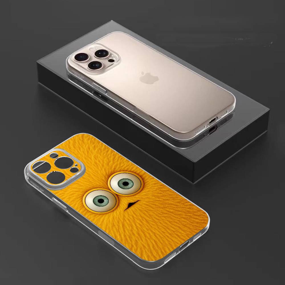 Funny Face Phone Case For iPhone17,16,15,14,13,12,11 Plus,Pro Max Soft Transparent Cover