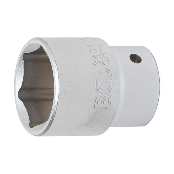 Douille pour clé, six pans - BGS TECHNIC - 20 mm (3/4") - Ouverture 34 mm - Acier chrome-vanadium - Pro Torque®