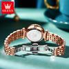 OLEVS 5536 Brand Beautiful Women's Watches Prism Mirror Waterproof Fashion Quartz Watch for Rose Genuine Date Ladies Wristwatch