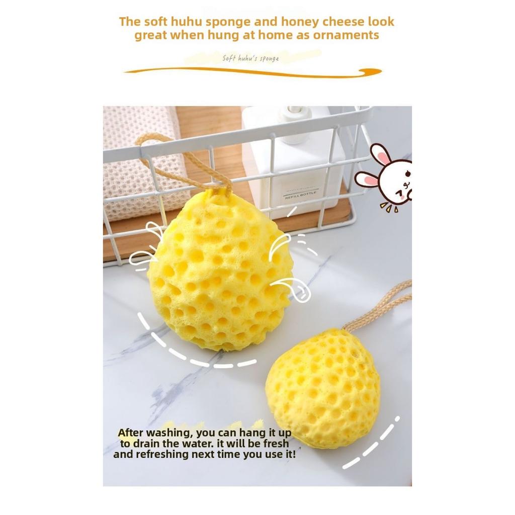 Honeycomb Bath Ball, Bath Flower, Bath Cotton for Home Use, Soft and Not Loose, Cute Children's Scrubbing Bath Ball, Foaming Bath Ball