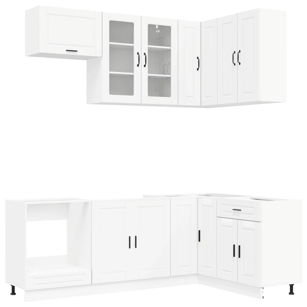 Kitchen Unit PORTO 8 Pcs White Engineered Wood