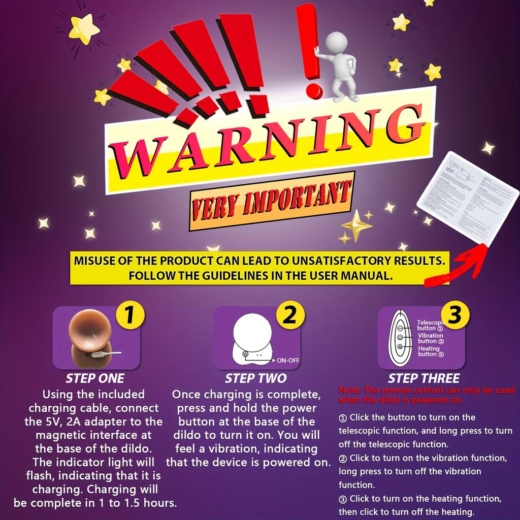 4 In 1 Thrusting Dildo Vibrator 9 Inch with Rotating,Heating,10 Thrust & 10 Vibrating Modes G-spot Dildos for Vagina and Anal Stimulation Sex Toys