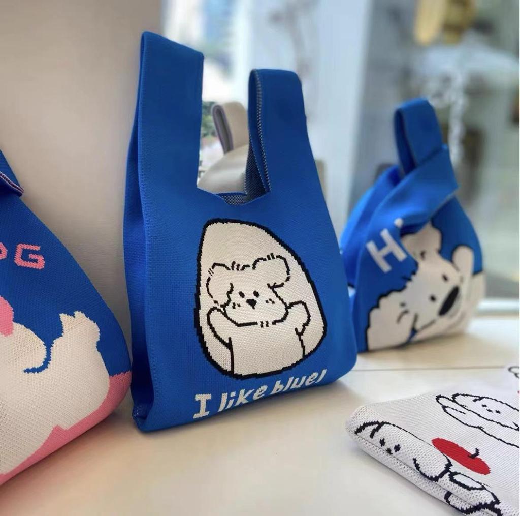 Chic Portable Knitted Handbag - Xiaohongshu Recommended Cute Style