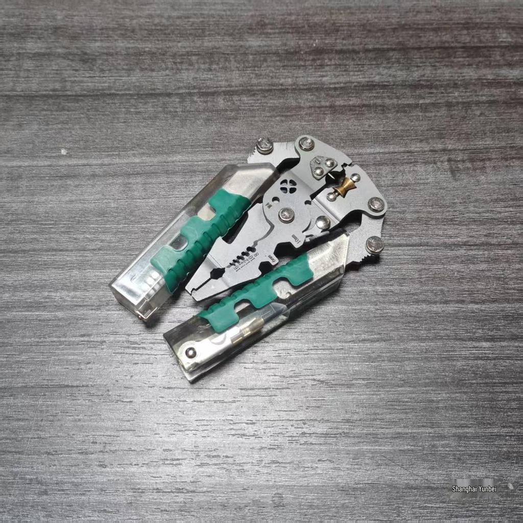 Multi-Functional Folding Electrician Pliers: Wire Strippers and Crimpers