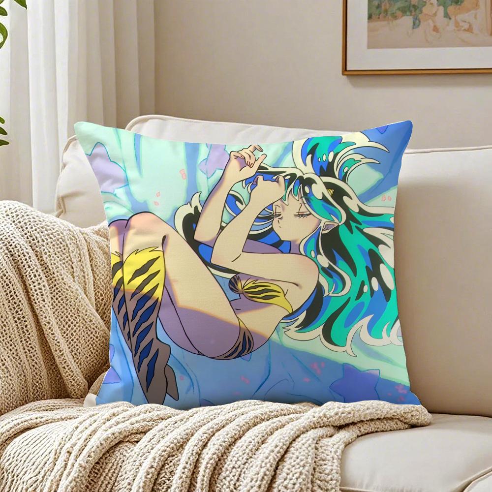 Classic Japanese Anime UUrusei Yatsura Cushion Cover Pillowcase Antidustmite living Room Sofa Decor Cushion Room