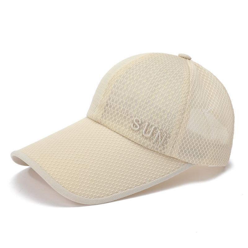 Summer Extended Brim Sun Hat Men And Women Outdoor Mesh Sunscreen Sun Hat Breathable Baseball Cap Cool Cap Cap Cap