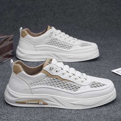 New Summer Breathable Hollow Mesh Student Sports and Leisure Shoes Thick Baseplate Shoes