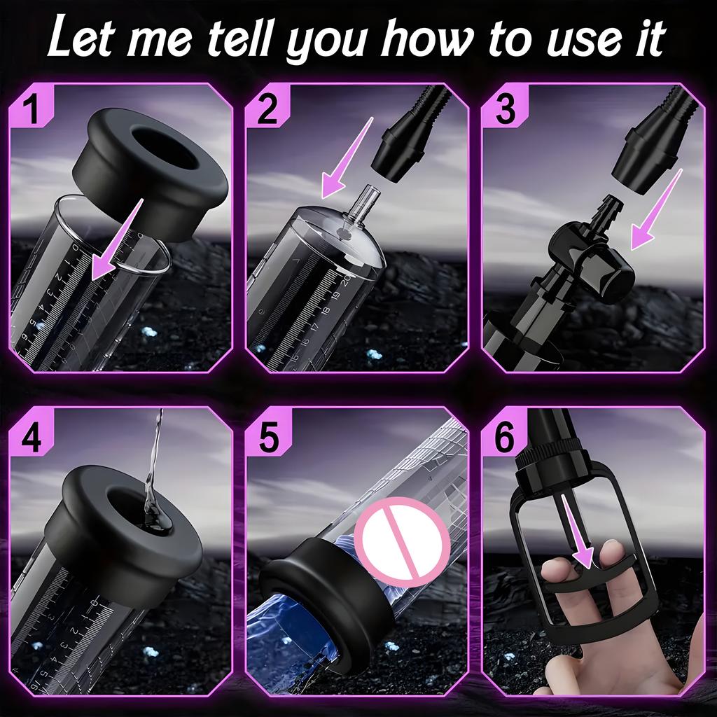 Male Pull-Rod Penis Pump Sex Toy  Penis Enlargement and Thickening Trainer Extender Vacuum Pump Male Masturbator Adult Sex Toys