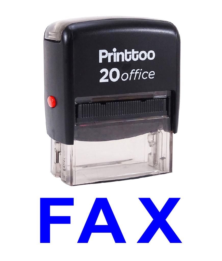 Printtoo FAX Self Inking Rubber Stamp Office Stationary Custom Stamp-Black