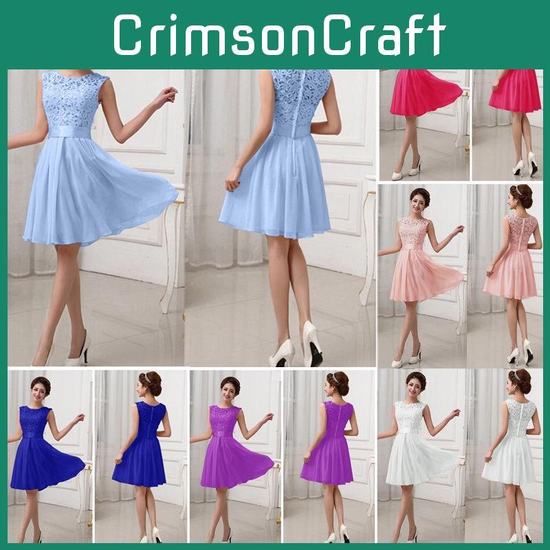 Elegant Women's Short And Long Formal Evening Party Ball Gown Prom Bridesmaid Dress