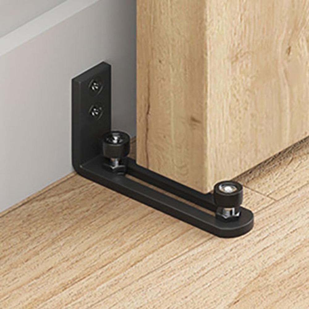 Wall-mounted Barn Door Swing Stop Double Wheel Bottom Guide Smooth Barn Door Floor Guide  Garage