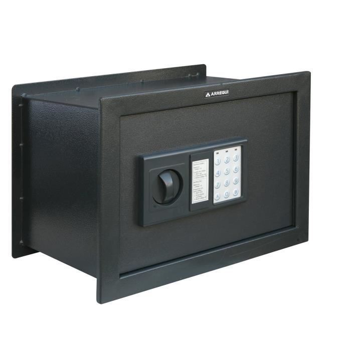 Coffre-fort à encastrer - ARREGUI - W25EB - Électronique - 380 x 280 x 250 mm - Gris foncé