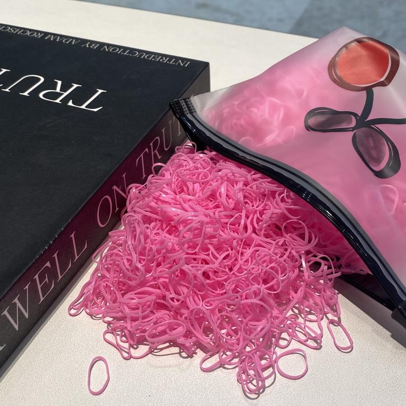 2000pcs/lot Small Disposable Transparent Hair Ties For Kid Girls Elastic Rubber Bands For Bracelets Baby Mini Hair Rope Headband