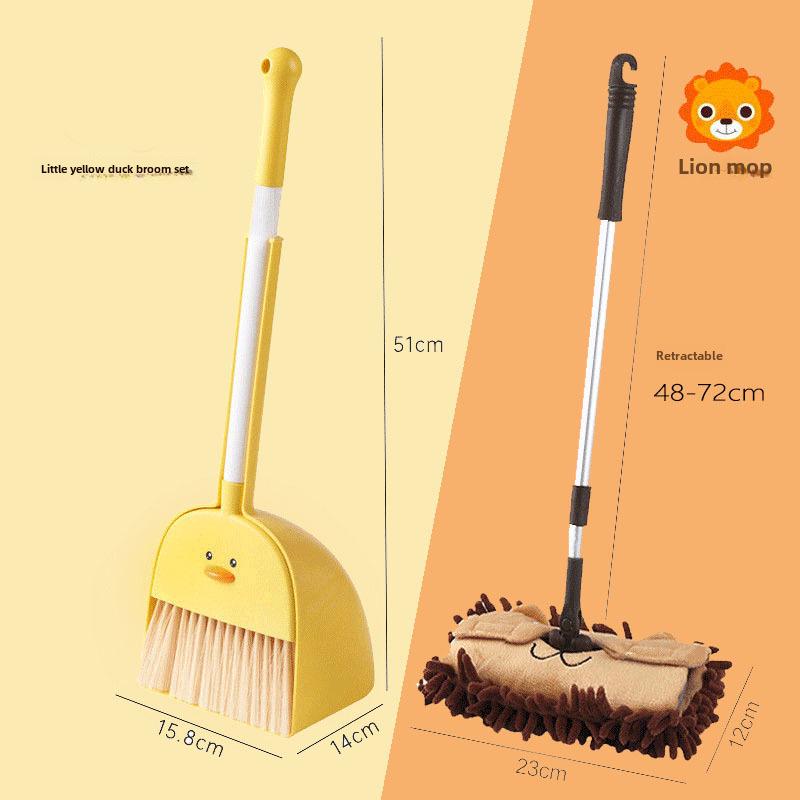 Kids' Mini Broom and Dustpan Set: Baby-Friendly Toy for Sweeping and Mopping