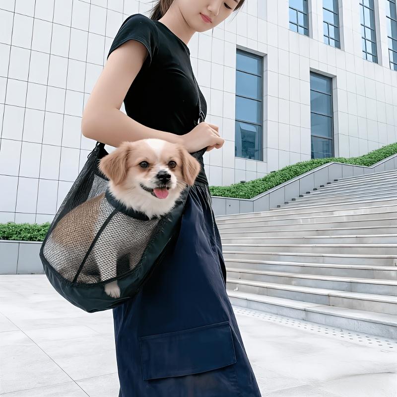 Mesh Pet Carrier Bag-can Be Used Diagonally or Over The Shoulder, with Flexible and Versatile Design, Lightweight and Breathable