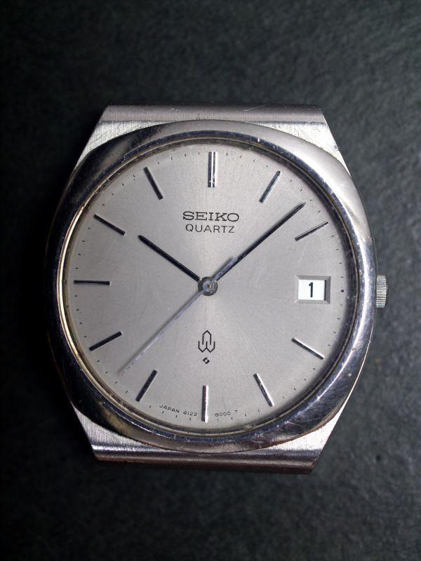 SEIKO Quartz Date Watch ae104 Working Condition 3-hand 4122-8000 Men's