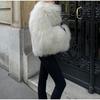 Temperamental Elegant Faux Fur Coat: Solid Color, Long Sleeve, Warm Winter Fashion for Women