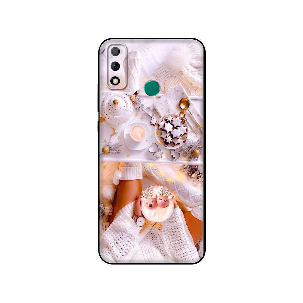 

Черный ТПУ чехол для Huawei Y9S Y6S Y8S Y5P Y7P Y8P Чехол для Huawei Y5 lite Prime 2018 Y6 2019 Обложка зимняя девушка рождество мода huawei Y6 2019