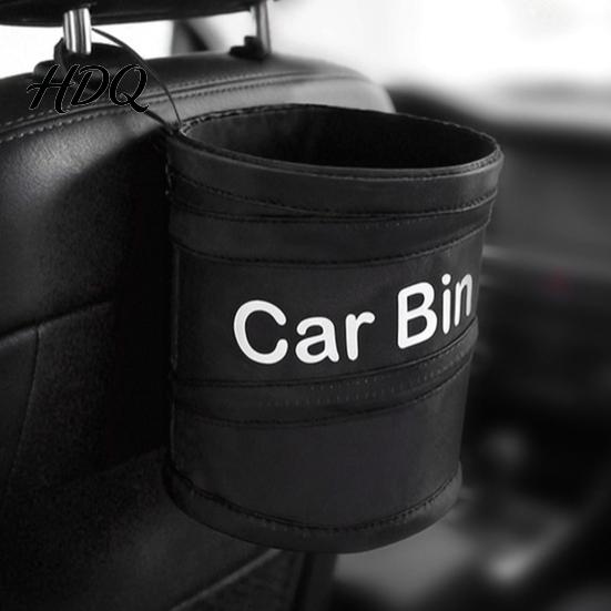Foldable Garbage Bag Collapsible Car Trash Can Interior Waste Container Waterproof Oxford Multipurpose Snack Organizer Cloth Bin with Lid