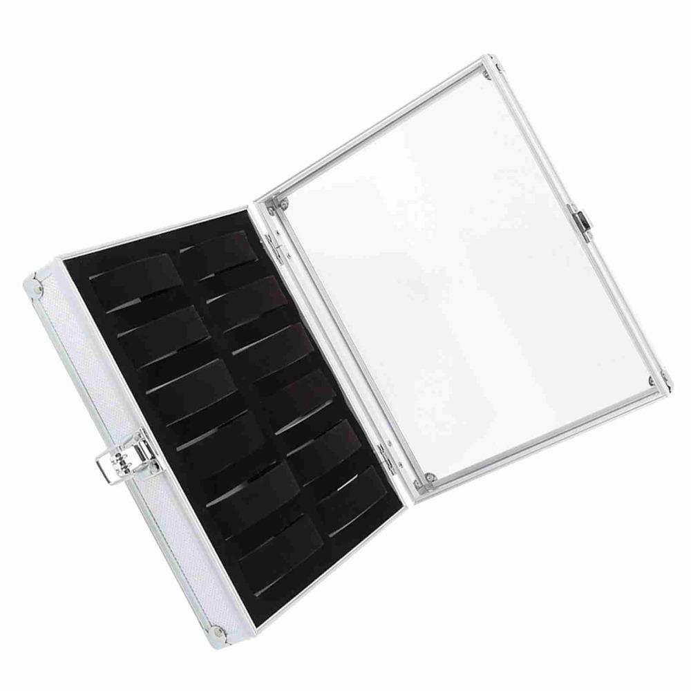 12 Grid Slots Watch Storage Box Aluminum Jewelry Display Box Watch Case Jewelry Storage