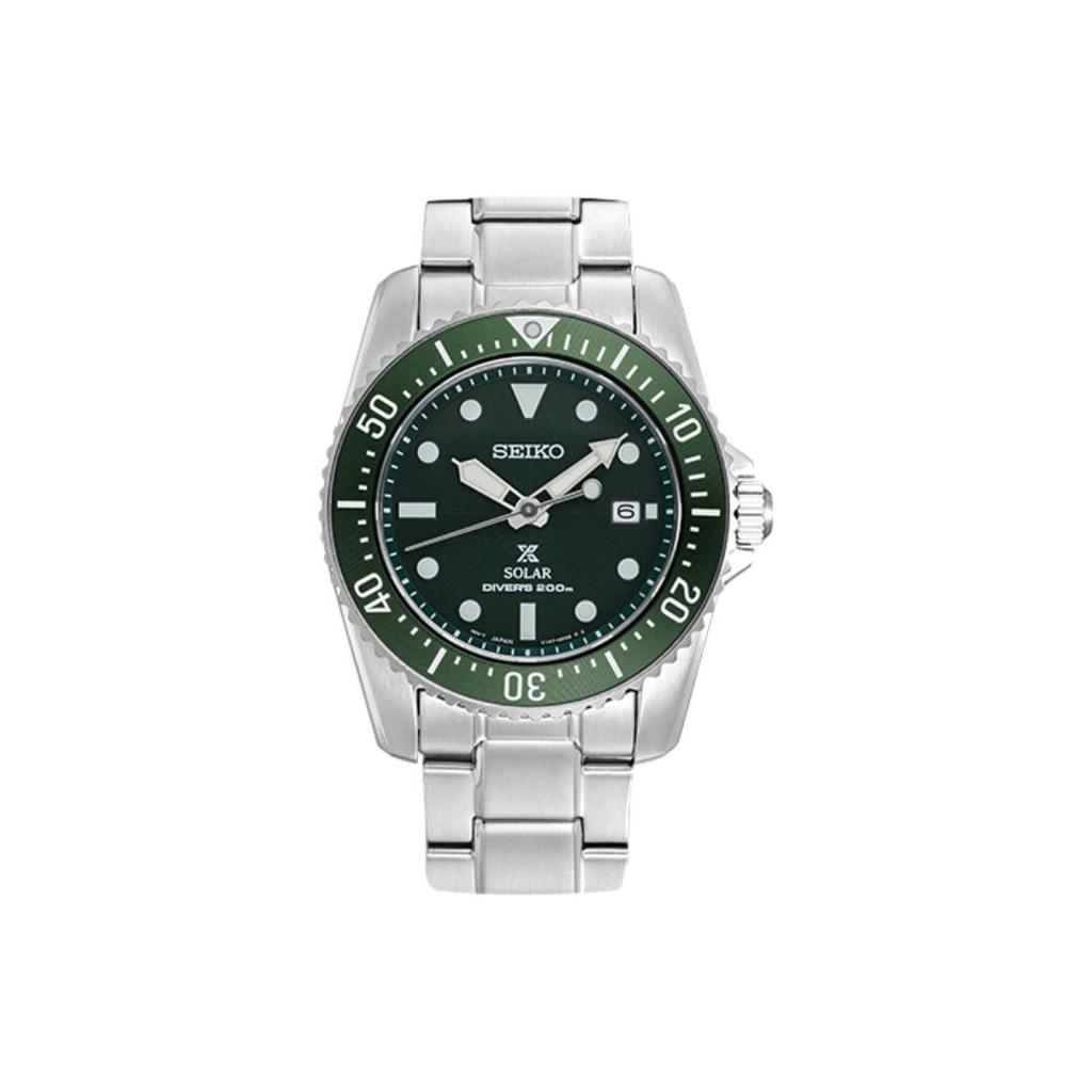 Seiko Prospex Series Business Casual Solar Movement Stainless Steel Watch Green Dial Men watches SNE583P1