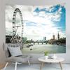 London Eye Tapestry Thames River Tapestry London Urban Scene Tapestry Wall Hanging Tapestries Art Home Living Room Bedroom Dorm