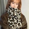 Lightweight Leopard Print Scarf Cashmere Blend Winter Shawl Trendy Imitation Wool Scarf  Unisex
