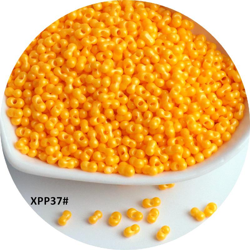 2x4mm Solid Color Glass Peanut Beads for DIY Jewelry & Hair Accessories