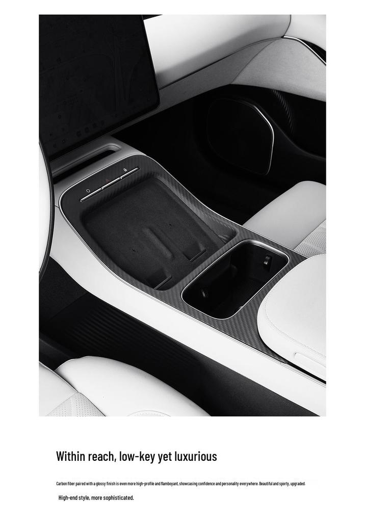 ZIKEER Carbon Fiber Console Panel for NIO ET5T: Real Carbon Interior Accessory
