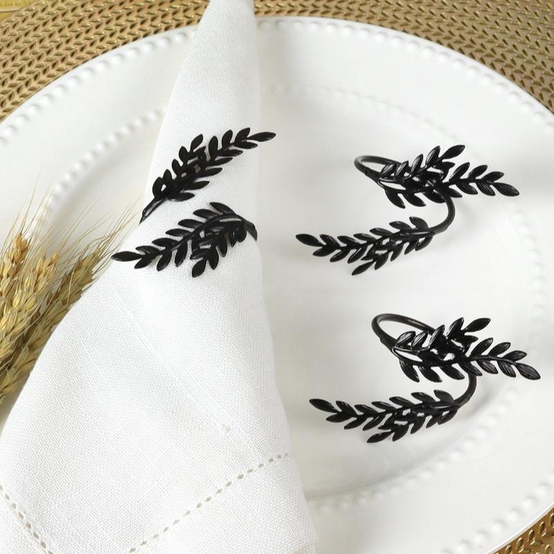 1PC Leaf Napkin Ring Buckles for Wedding Birthday Party Dinnig Table Decoration New Year Thanksgiving Napkin Holder