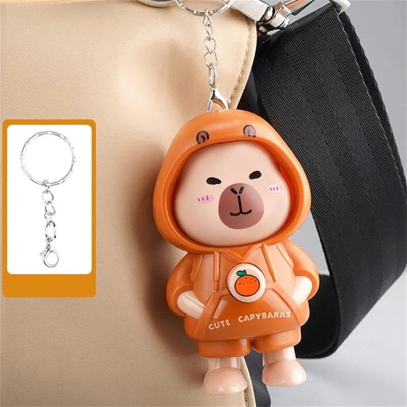 Capybara Press Face Doll Keychain Quirky Doll Cartoon Handpiece Small Ornaments Children's Gifts Cute Bag Charm