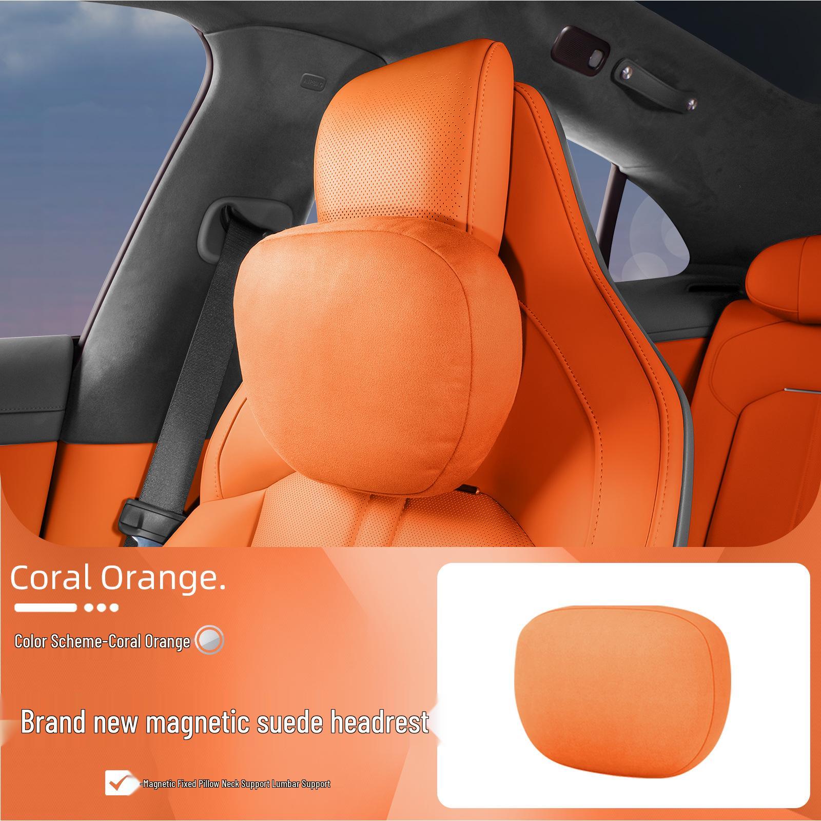 Magnetic Headrest Lumbar Support Cushion for Xiaomi YU7: Car Seat Neck Protection Pillow