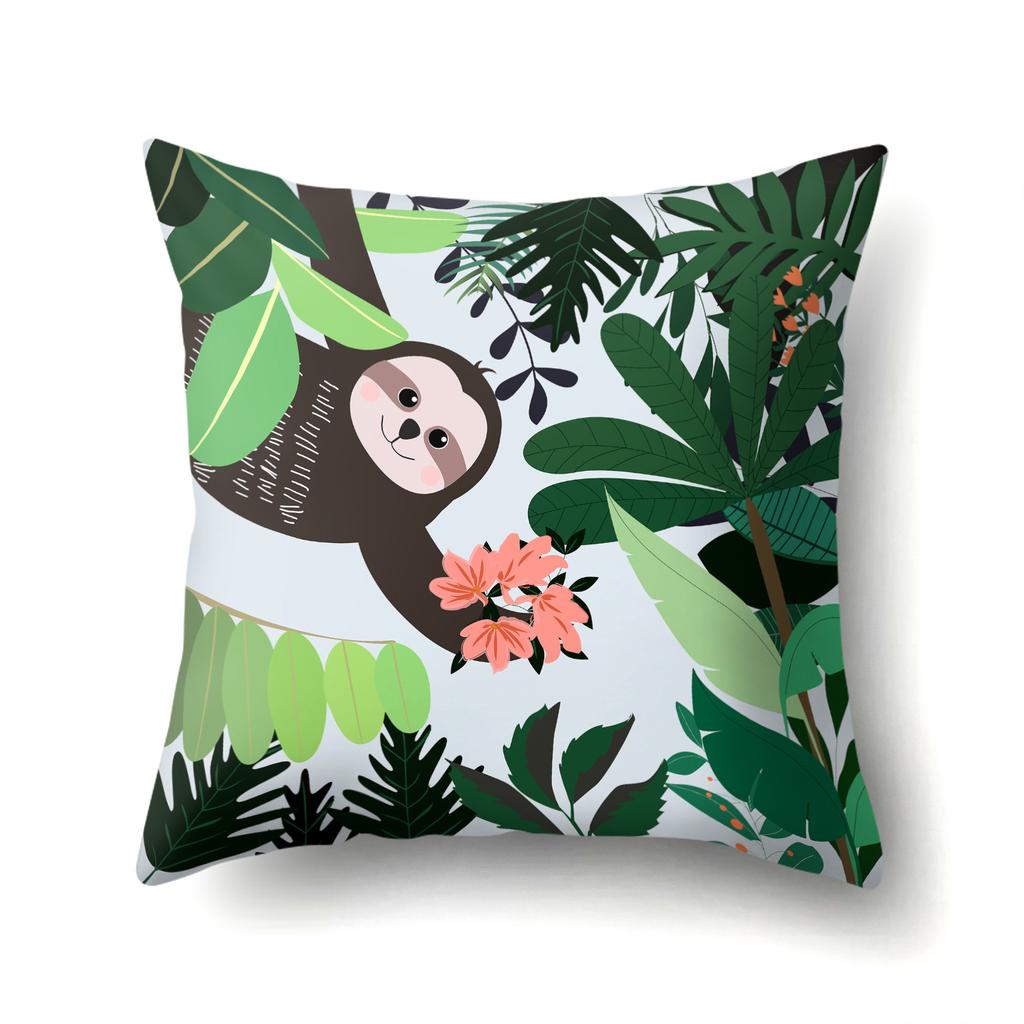 Tier Geometrische Figur Einseitiger Kissenbezug Büro Umarmungskissenbezug Taillenkissenbezug Polyester Einfacher Sofakissenbezug