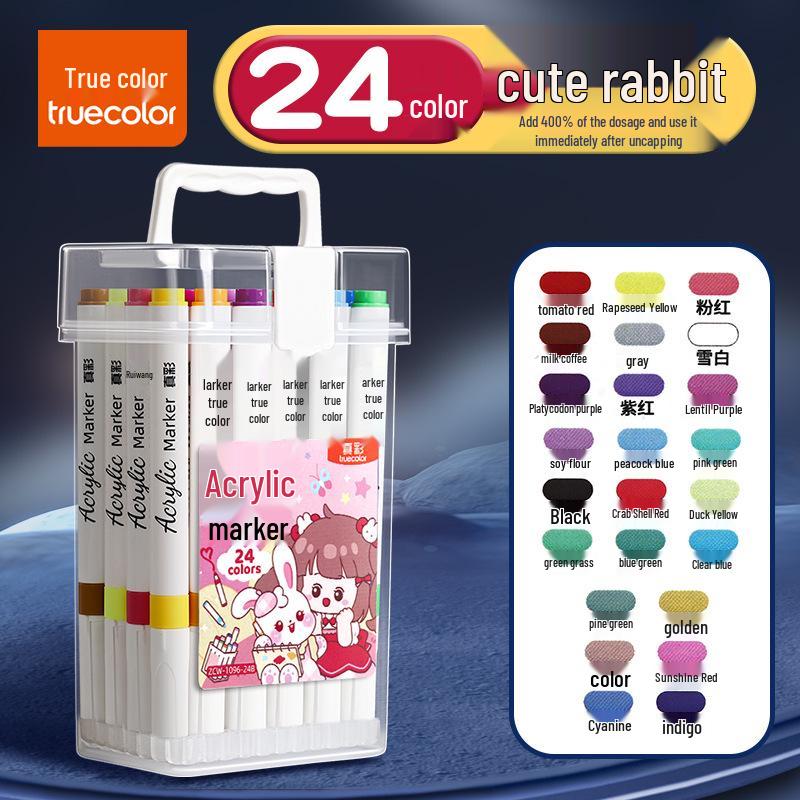Non-Toxic True Color Astronaut Acrylic Marker Pen - Washable Brush for Children's Graffiti Art